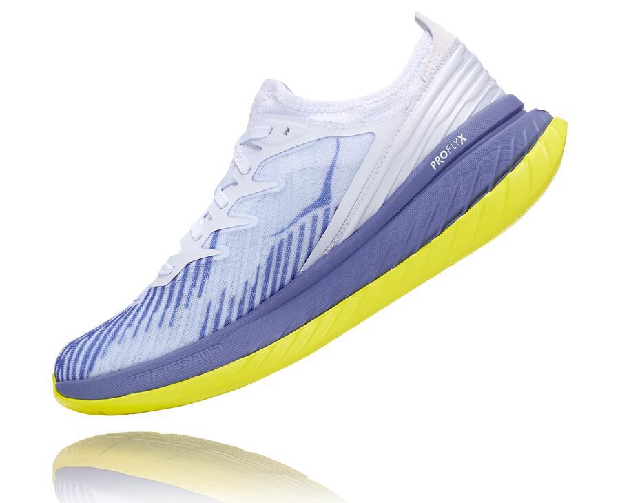 Hoka One One Carbon X-Spe Löparskor Herr - Vita/Blå - EDSIM-3862